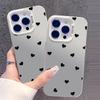 Simple love is suitable for iPhone16promax Apple mobile phone case 14plus small fresh 13pro colored silver 15.