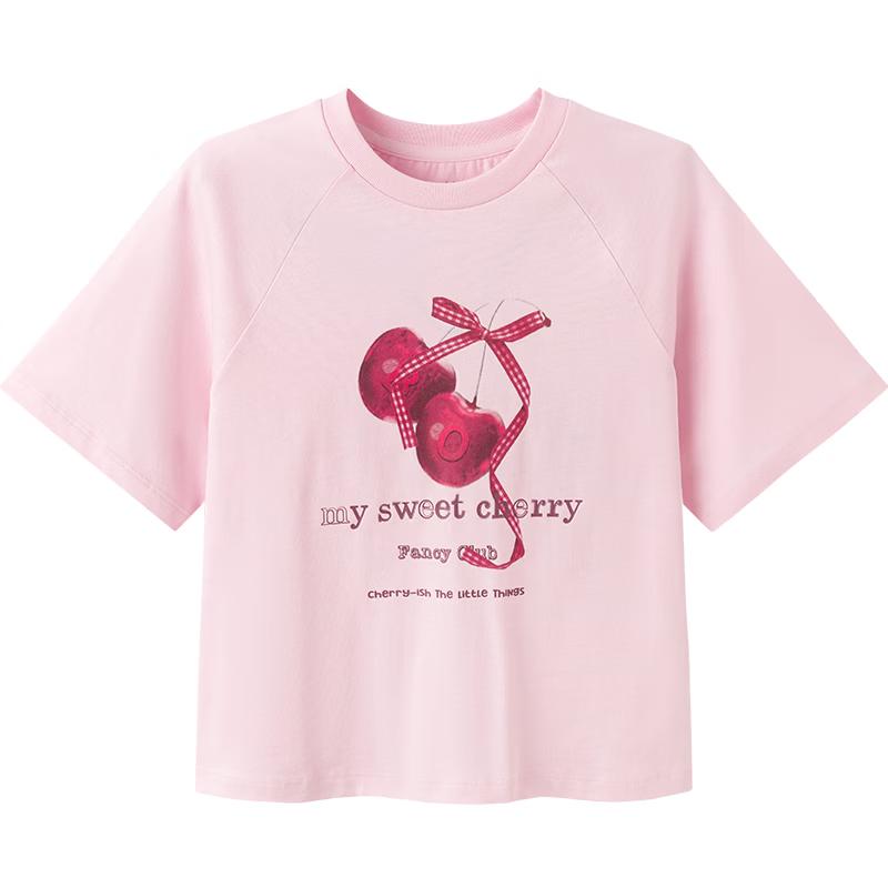 

Balabala Girls Quick-Dry Printed Short-Sleeve T-shirt 170