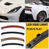 Smoked LED Side Bumper Marker Light Lens 2014- Fit C7 Corvette Chevrolet