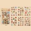 6Sheets/Pack Cute Cartoon Capybara Stickers Transparent Waterproof Stickers School Supplies Diary Decoration Stickers Stationery