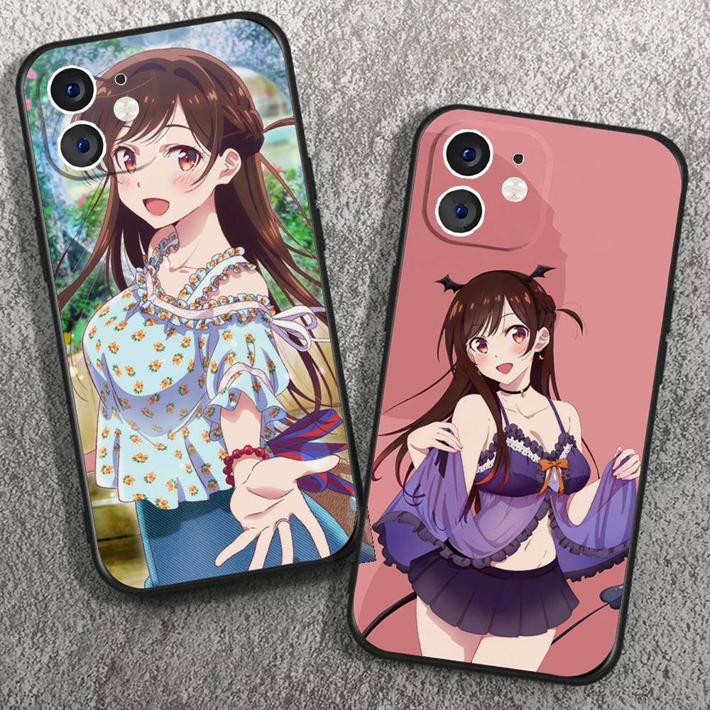 Mizuhara Chizuru Anime Rent-A-Girlfriend Phone Case For IPhone 17 Air 16 15 14 13 Pro Max 11 12 Black Silicone Cover
