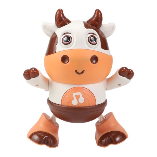 1/2Pcs Kids Electric Cow Toy with LED Light Music Singing Dancing Cartoon Dairy Cattle Toy Toddlers Interactive