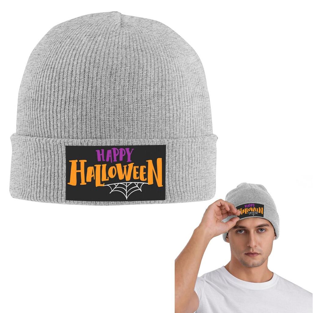 Bonne Fête d'Halloween Bonnet Tricoté Chaud Mode Bonnet Chapeau Automne Hiver Extérieur Bonnets Chapeaux pour Adulte Unisexe