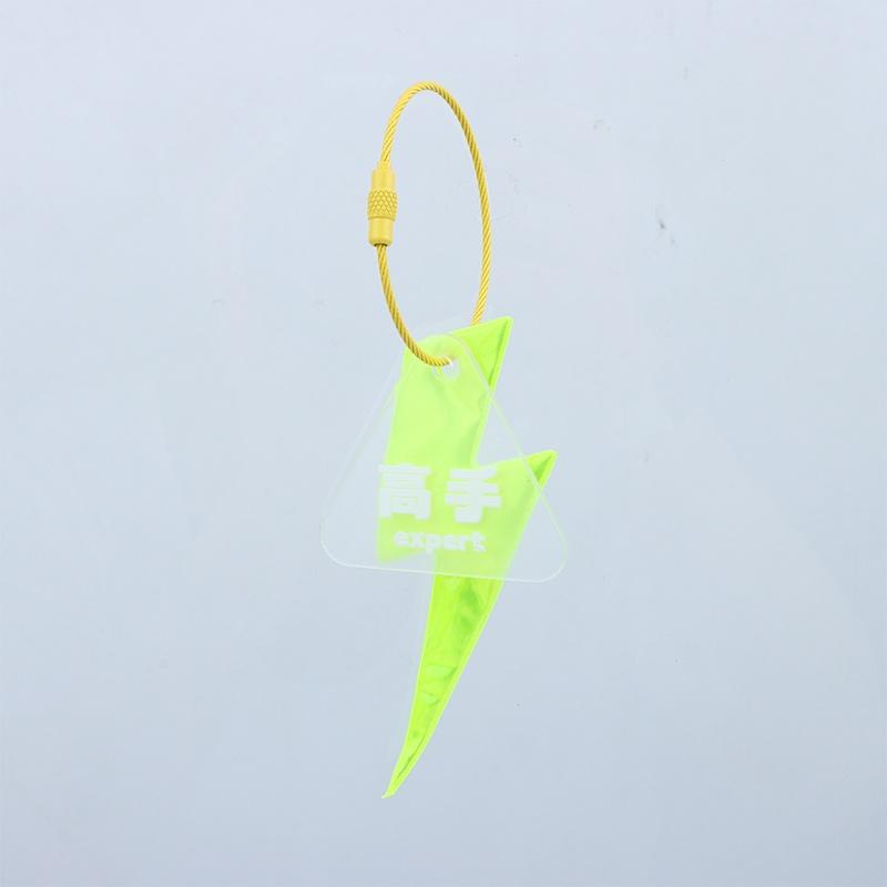 Shaped Bicycle Reflective Pendant High Brightness Safety Warning Decor for Cycling Enthusiasts