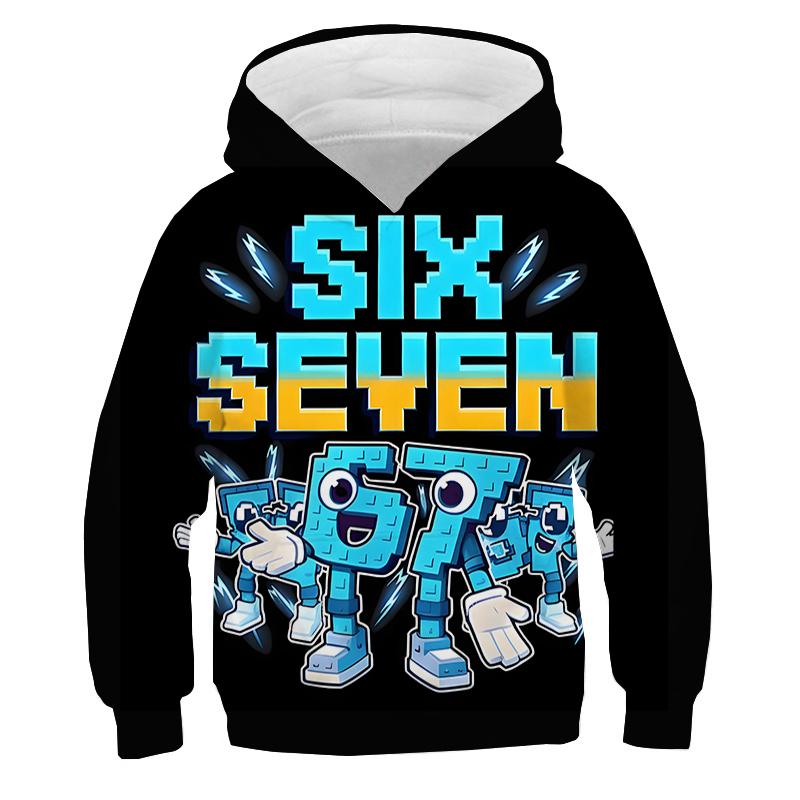 Kids Hoodies Funny Number 67 Print Sweatshirts Boys Girls Tracksuit Six Seven 67 3D Print Long Sleeve Pullover Children Clothes 100