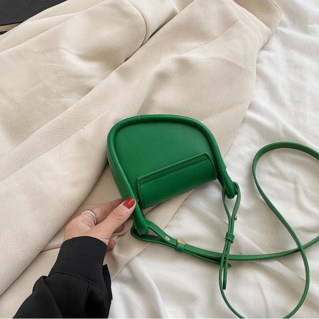 Female Woman Casual Shoulder Bag PU Leather for Shopping Dating, Commuting Green