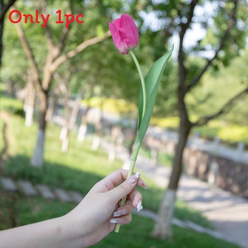 Luxury Silk Tulip Flowers With Moist Feel For Wedding Decor And Styling Home
