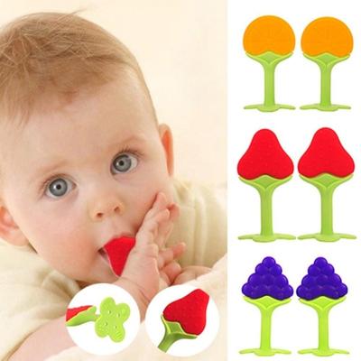 Safety Fruit Shape Baby Teether Baby Teething Toy Food Grade Silicone Teether Baby Oral Hygiene