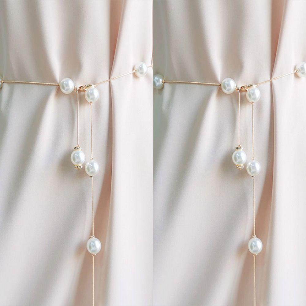 Adjustable Simple Metal Thin Chain Belt Dress Waist Chain Ladies Decorative Jewelry