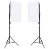 vidaXL Photo Studio Kit with Lighting and Backdrop