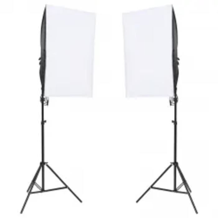 vidaXL Photo Studio Kit with Lighting and Backdrop