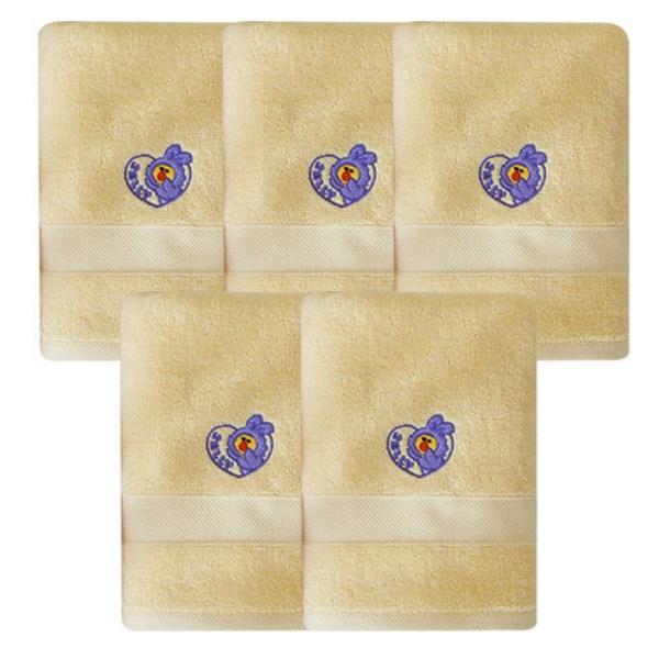 

Полотенца для лица Line Friends Happy Rabbit Ear, хлопковая пряжа 150г, желтые, 5 шт.