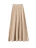 100% Pure Cashmere Women's Solid Color High-Waist Plush Skirt, Autumn/Winter Fashion, Draped Elastic Umbrella Design.
