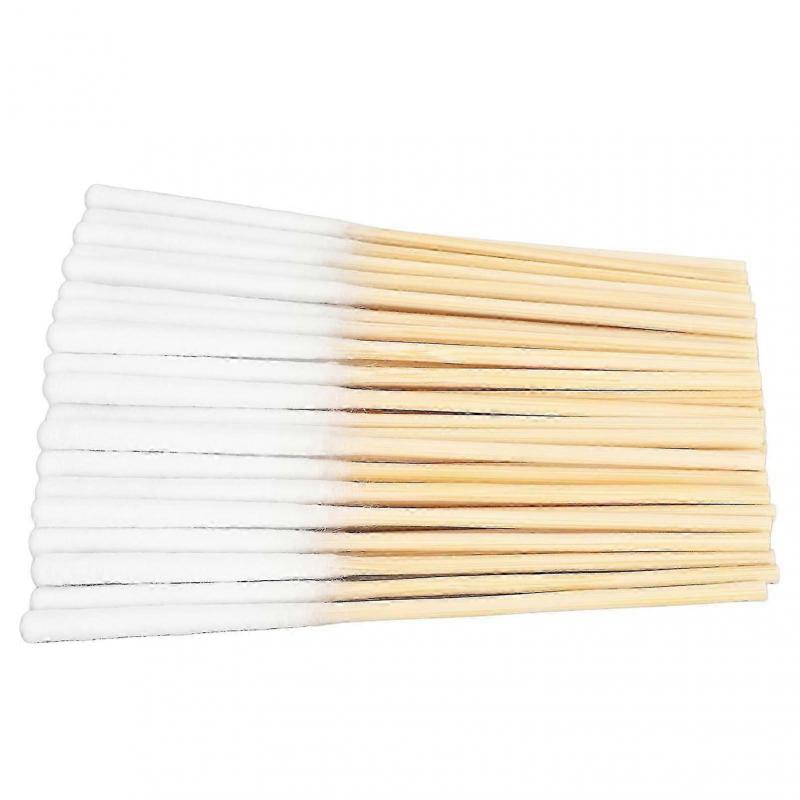Cotton Swabs 60 Count - Long Wooden Handle, Soft Tip, Multipurpose Thicken Safety Cotton Tipped Applicators (8cm)