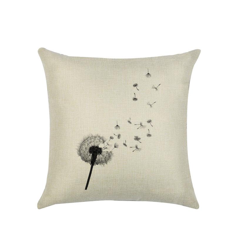 Dandelion Linen Cotton Linen Pillow Cover Sofa Office Car Pillow Cover Premium Durable Quality Useful Practical