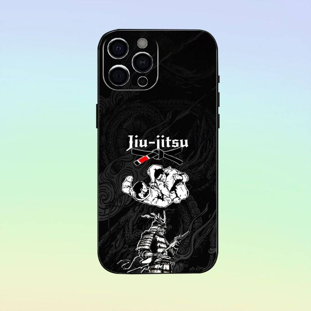 BJJ Brazilian Jiu-Jitsu Phone Case For iPhone17,16,15,14,13,12,11 Plus,Pro Max Soft Black Cover