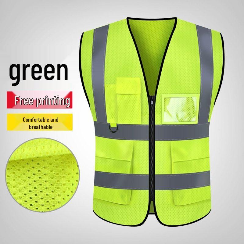 Fluorescent Green Reflective Safety Vest