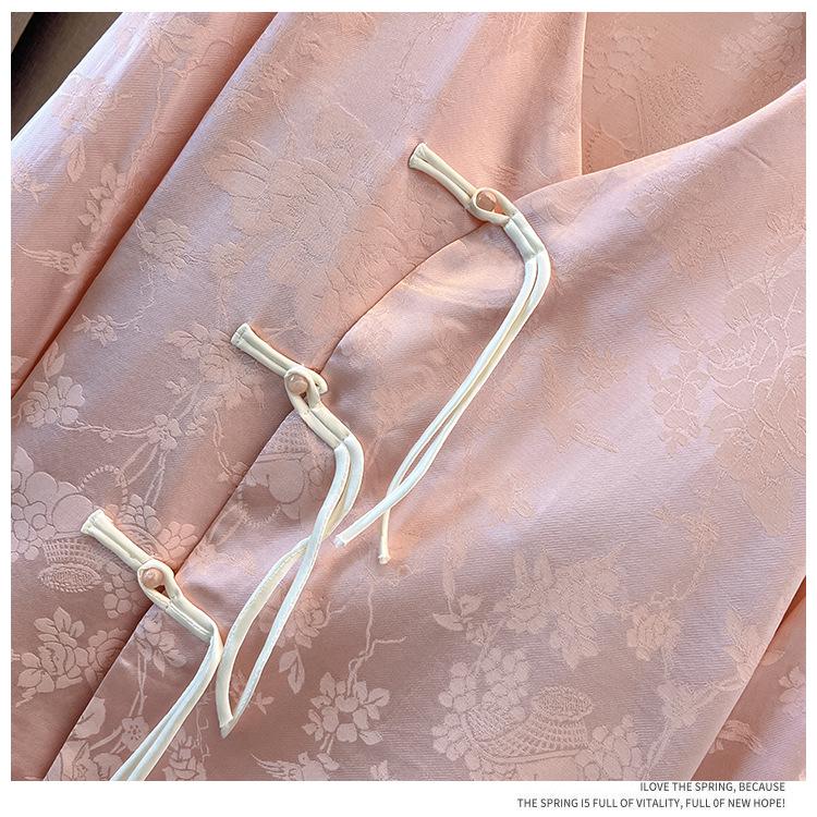 Jachetă Hanfu cu mâneci lungi și nasturi în stil chinezesc pentru femei Yangshifengzhuo - Toamnă/Iarnă 2023