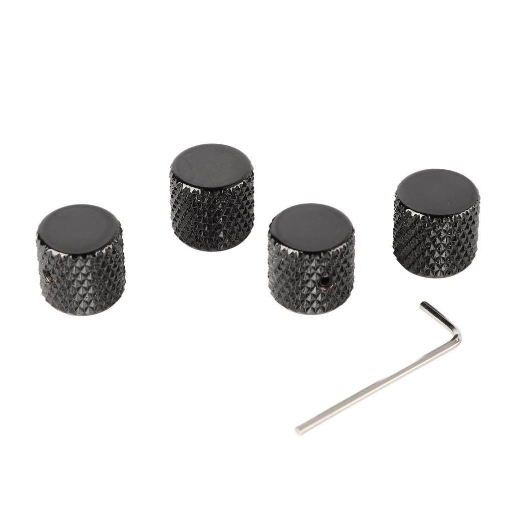 4Pcs Guitar Knob Metal Volume Tone Control Dome Flat Top Barrel Knob Musical Instrument Accessory