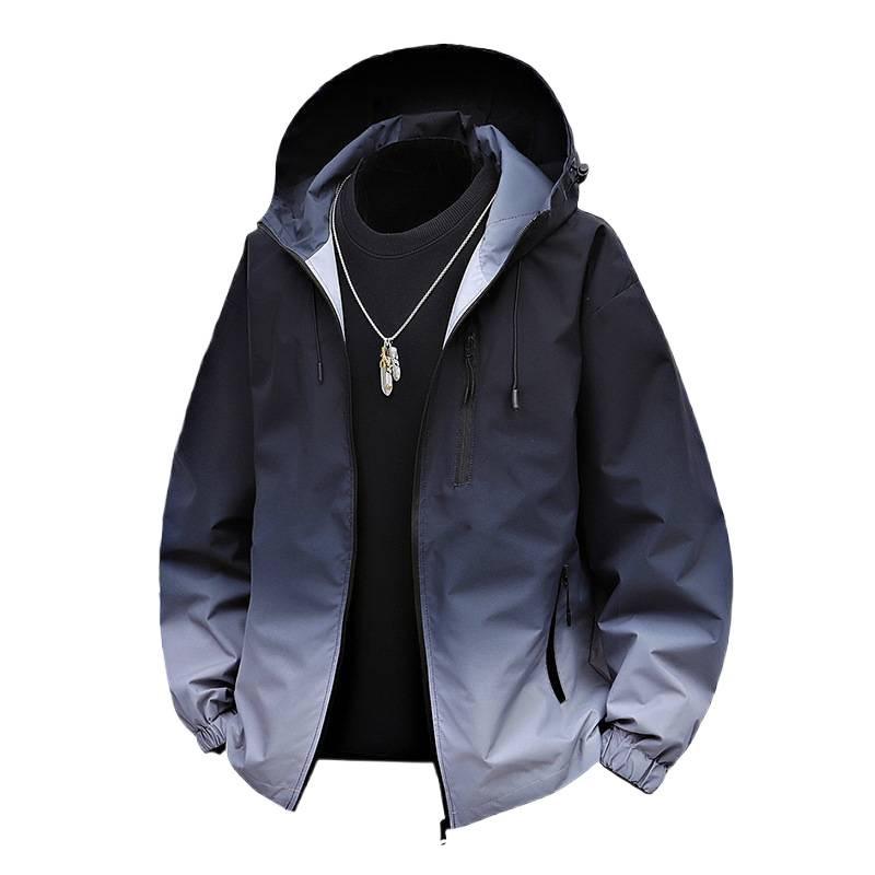 2025 Men's Casual Hooded Windbreaker Jacket - Spring/Autumn Trend