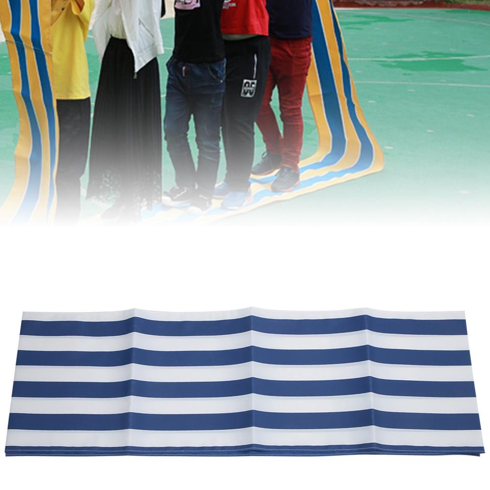 Oxford Cloth Teamwork Games Group Activity Fun Playing Run Mat for Kids Adults(blue white 6m)