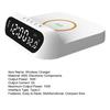 Wireless Charger with Digital Alarm Clock Temperature Display Wide Compatibility 15W Fast Charging 3-in-1 Wireless Charging Station