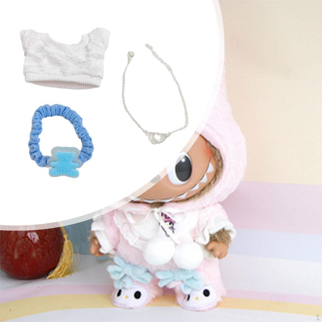 Ensemble de costume pour poupées, Jouet de décoration DIY Jeunes filles, Tenues avec pendentif Poupée 17cm