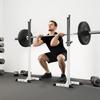 Heavy Duty Weight Bar Barbell Squat Stand Barbell Rack Spotter, for Home, Gym - Black
