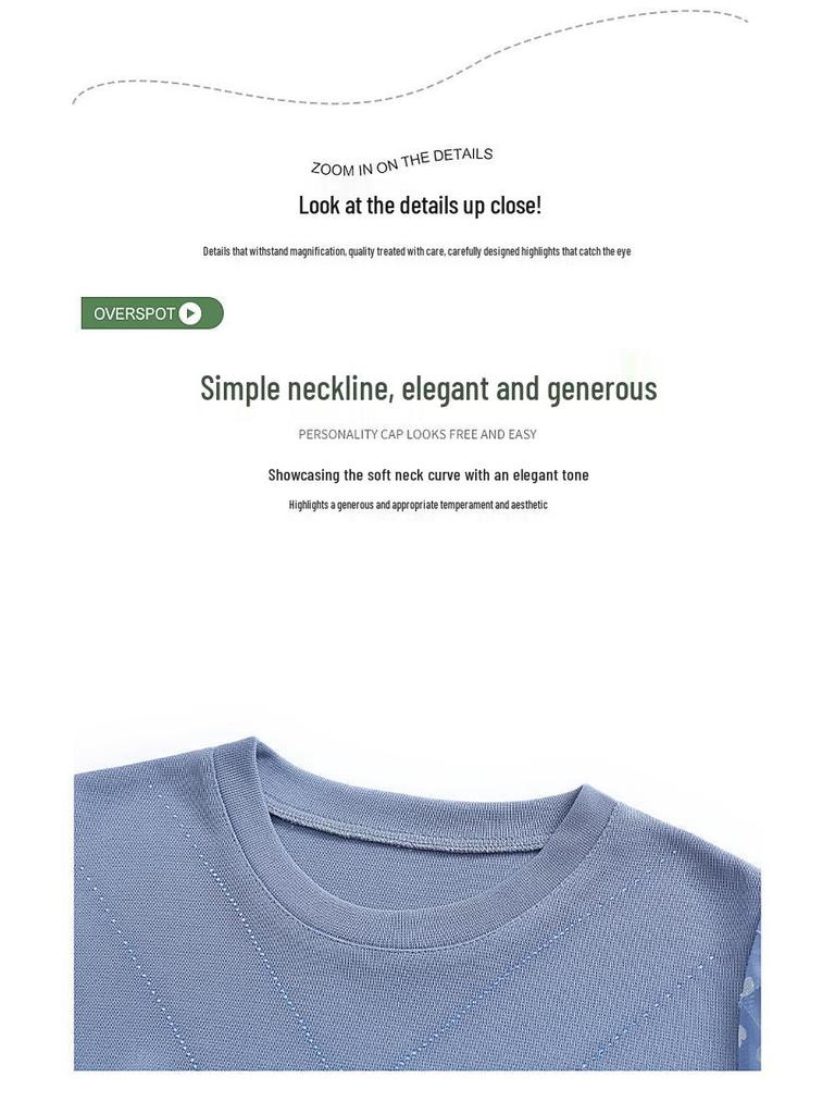 Mid-Age Mom's Fashionable Nine-Sleeve Spring/Autumn Shirt 2025