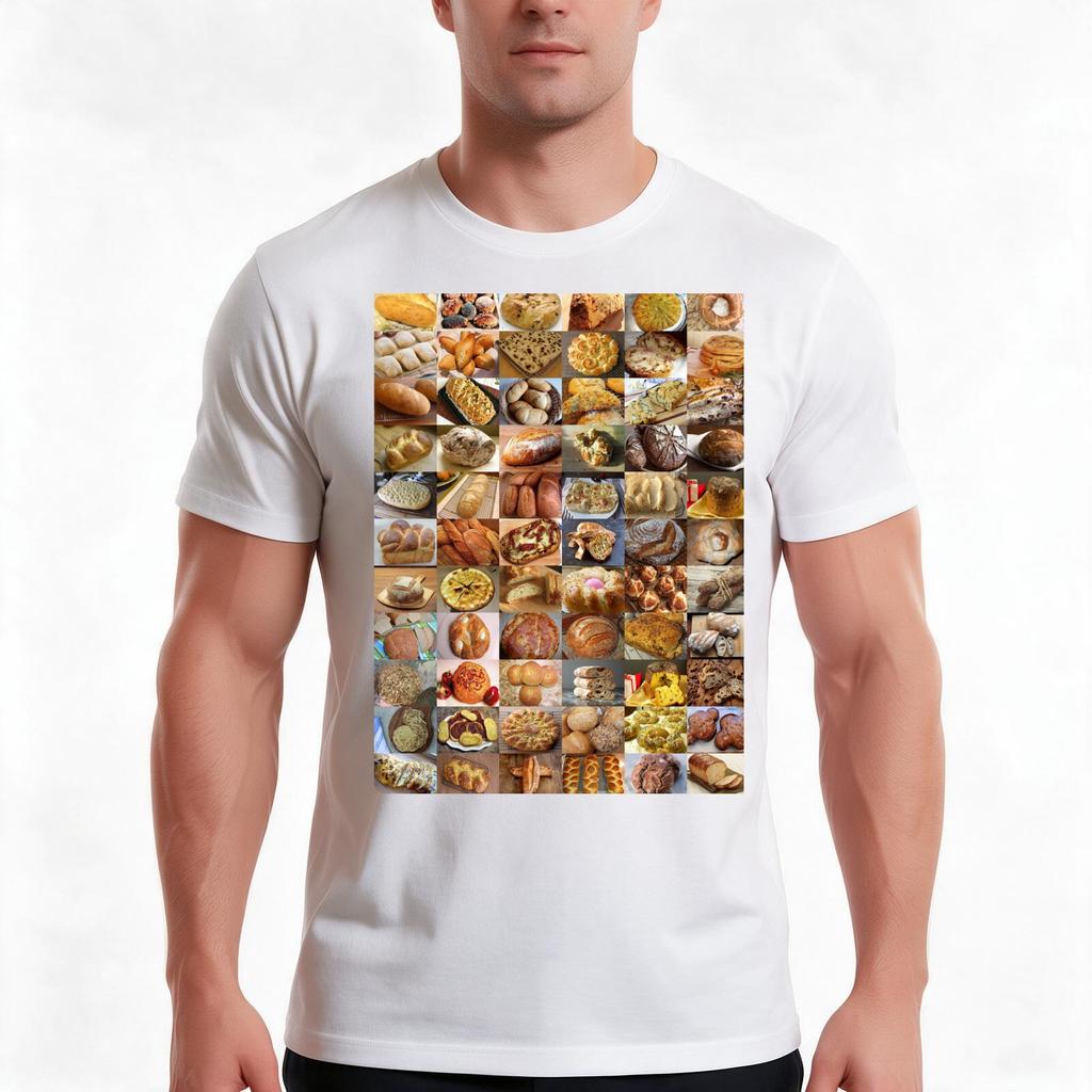 Italian Breads Tshirt Summer Casual Cotton Tee Oversized Streetwear Tops Vintage Graphic Print Loose Fit Short Sleeve