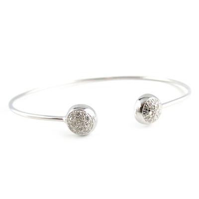 [K9591] - White 'Goddess' Silver Bracelet