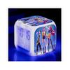 (1)KPop Demon Hunters Alarm Clock Anime Peripheral LED Cube with Colorful Light Display Time Children Desktop Decor Digital Clock
