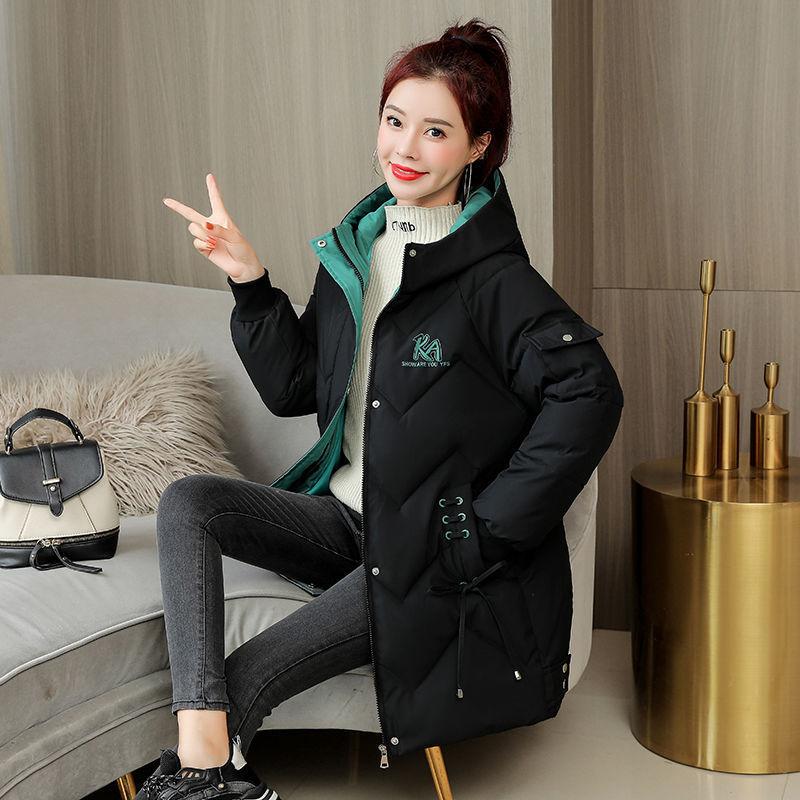 Giacca Calda Ispessita Autunno Inverno da Donna Top Lungo Largo Caldo Cappotto Caldo Soffice con Cappuccio