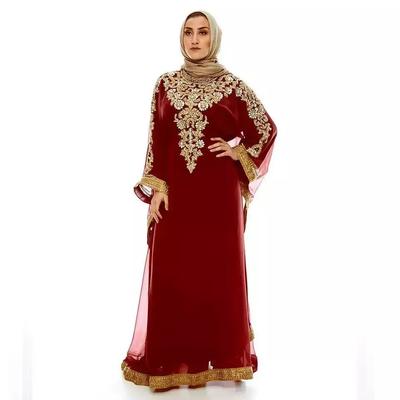 Islamic Kaftan Farasha Gown Dress Moroccan Stylish Abaya Long Hand Work Dubai
