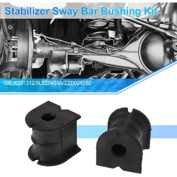 No.K201312/9L8Z5493A/ZZD028102 Front Left Front Right Stabilizer Sway Bar Bushing Kit for FORD ESCAPE 2009-2012 Rubber Suspension Kit Black 2 Pcs