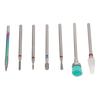 7pcs Ceramic Nail Drill Bit Rotatable Polishing Shaping Portable Cuticle Remover Bits for Nail Salon Home