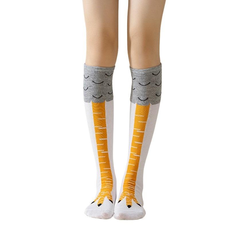 Funny Chicken Paw Stocking Over-knee Pressure Thin Leg Long Stockings Women Middle Socks Girls Socks