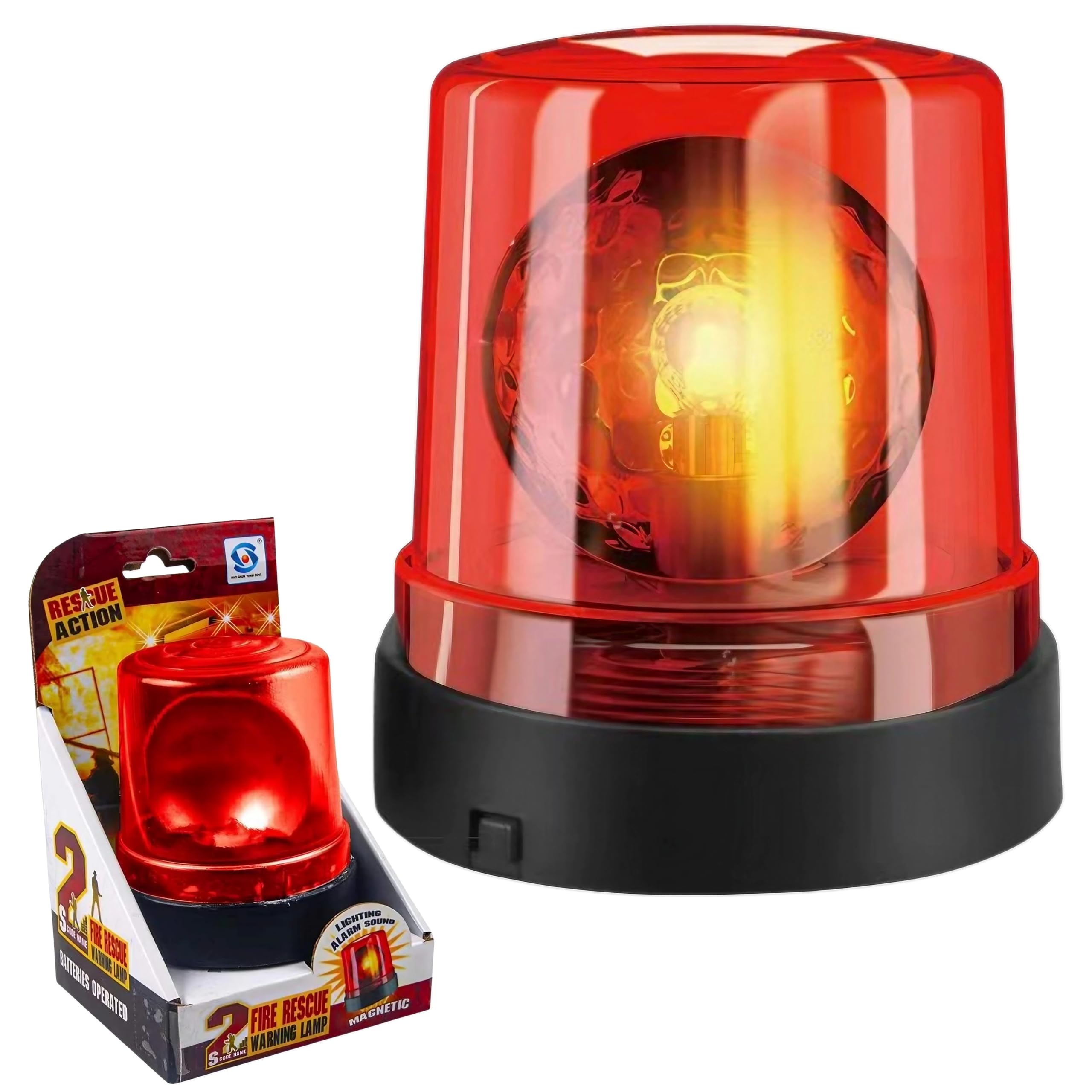 

Игрушка полицейский маячок East Leaf, Сигнальный свет, Вращающийся маяк, Светодиодная лампа со звуком, Магнитное крепление, Принадлежности для детской вечеринки, Шутка, Красный, Работает от батареек (1 шт.)