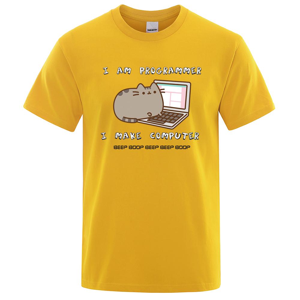 

Я программист, я делаю компьютер, смешные мужские футболки, толстовка, летние повседневные топы, свободные уличные мужские 3XL