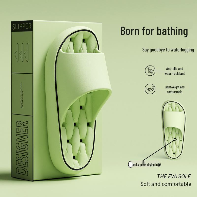 Summer 2025 Leakproof Non-slip Quick-drying Odorless Cool Slippers for Indoor Shower - Unisex.