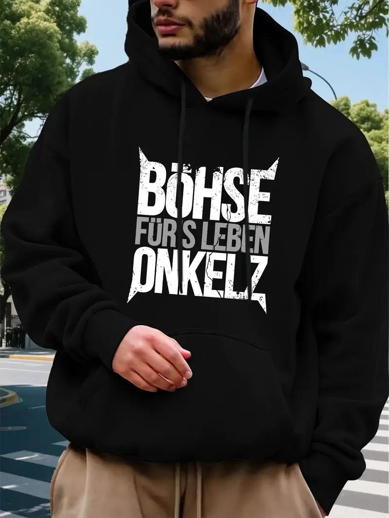 The new men s hoodie for Spring and Autumn 2025 is comfortable soft casual and fashionable with letter prints for street wear 3XL