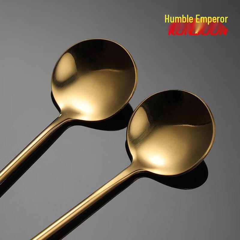 Qianxing European Retro Ceramic Handle Stainless Steel Coffee Stirring Spoons