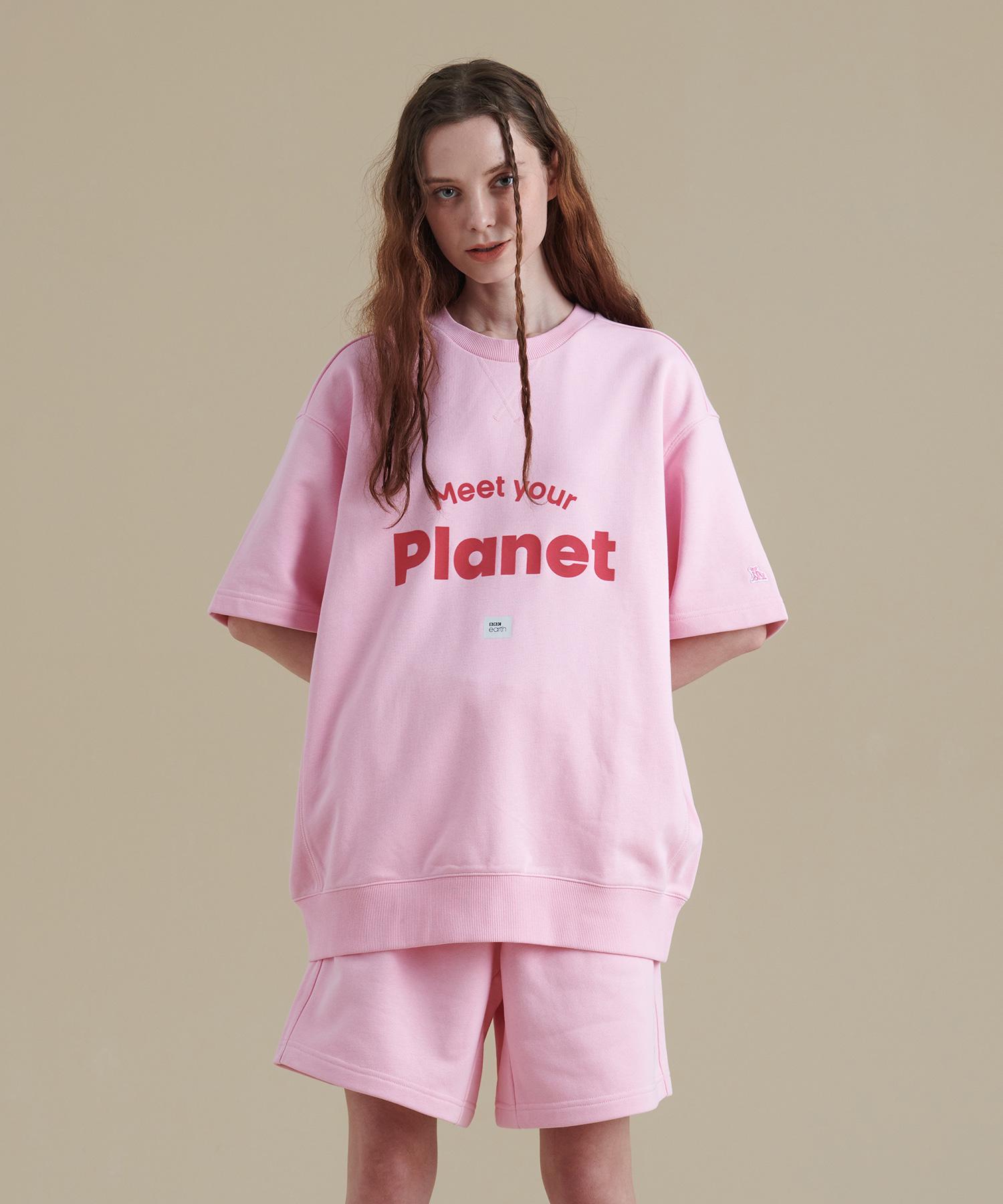Bbc Earth Planet Short Sleeve Sweatshirt_Pink Pk/095