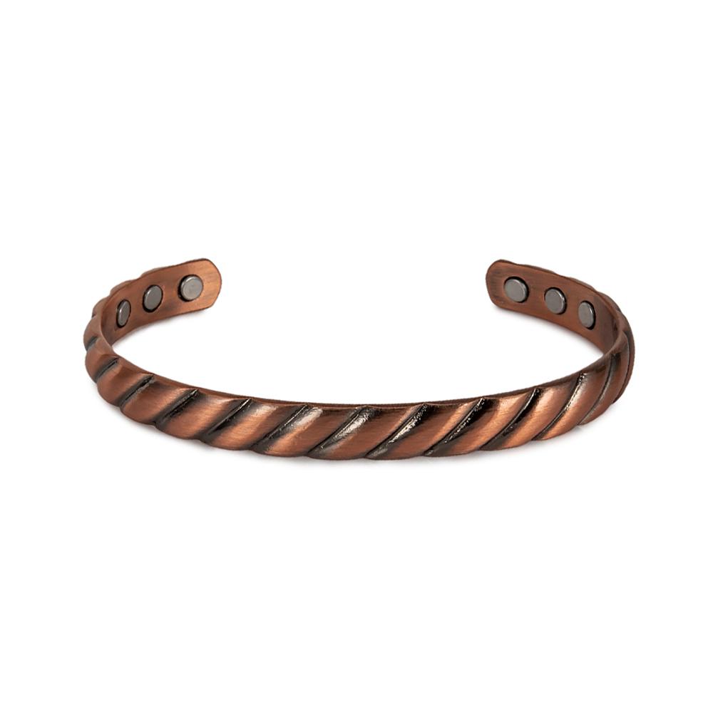 Vinterly Pure Copper Bracelets Twisted Handmade Braided 12mm Adjustable Bangles Health Energy High Magnet Jewelry Resizable Cuff