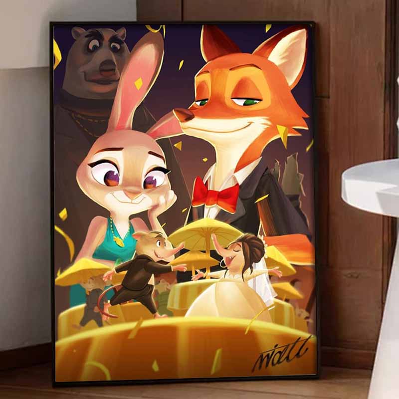 Disney Diamond Painting Full of Diamonds 5D Zootopia Character Art Home Decoration Creative Handicrafts