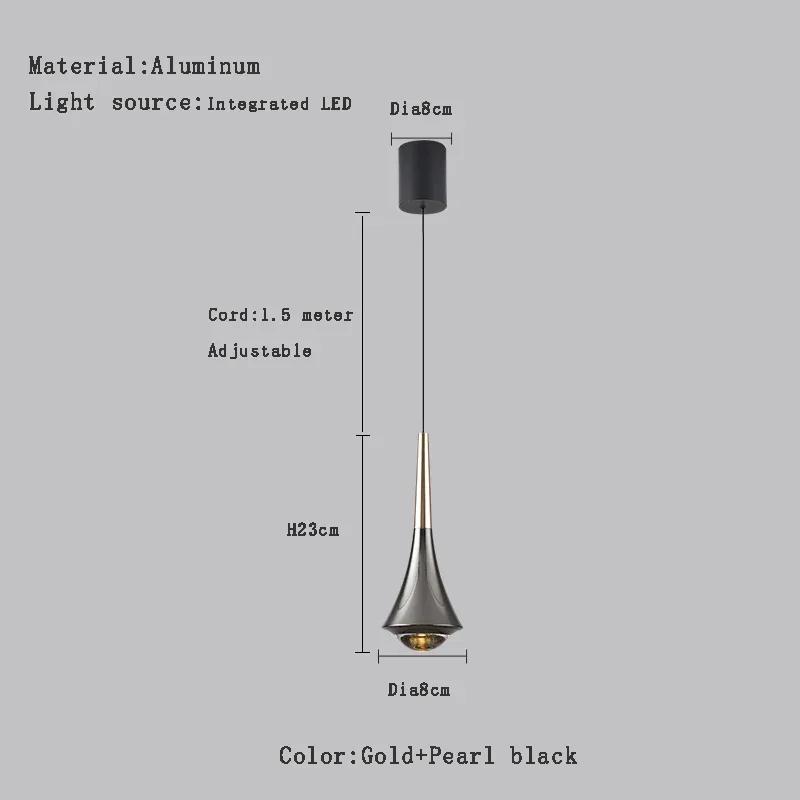 Lamp Mini LED Pendant Light, Modern Aluminum Anti-Glare Hanging Lights, Height Adjustagble Bedside Lamps For Dining Room Bedro