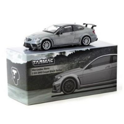 Tarmac Works 1/64 Mercedes-Benz C63 AMG Coupe Black Series Silver Metallic - GLOBAL64 Diecast Model