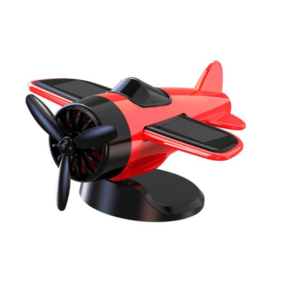 Decorazione Auto Aeroplano ad Energia Solare Ornamento Dinamico da Cruscotto con Movimento Planante Elica Silenziosa Rotante Piccola Aeroplano Accessori Drift