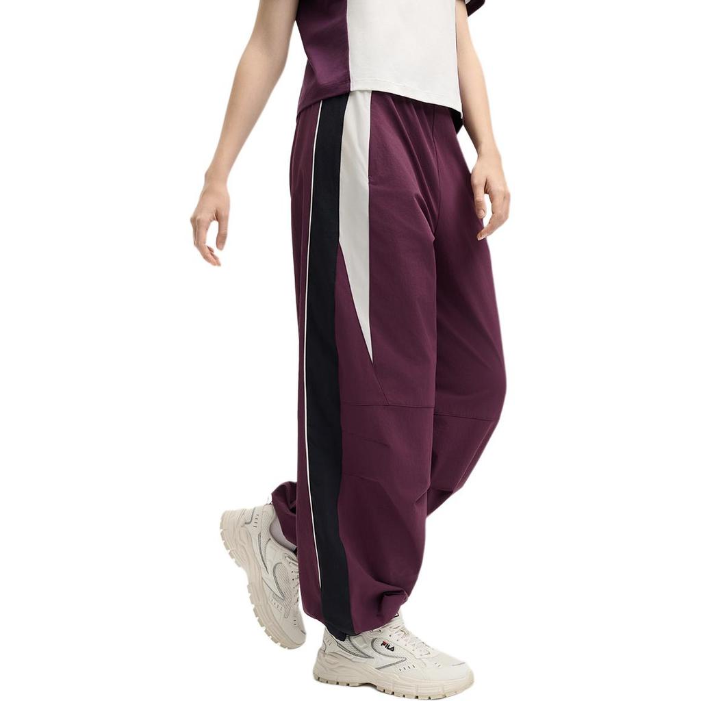 Fila Original Comfortable Fashion Versatile Woven Lace-Up Casual Pants Women Pants Italian-Purple F11W519803F-PU