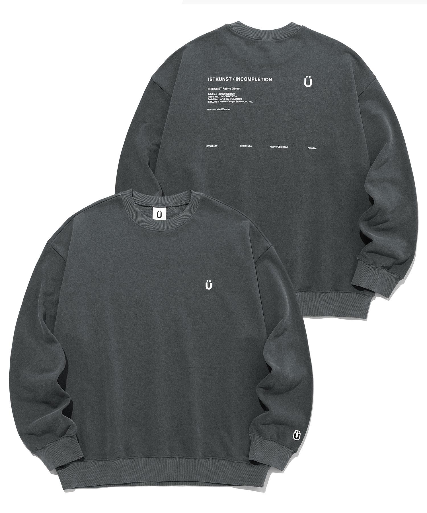 Свитшоты с логотипом East Coast U, пигментированные_Угольный(Ik2Csmm443A) Charcoal/S